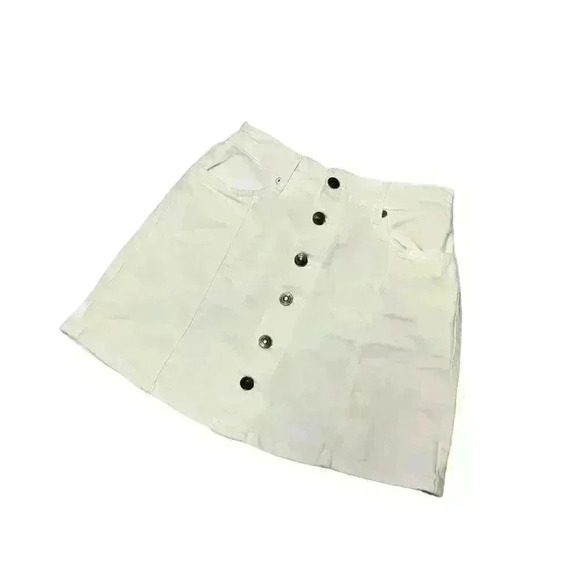 Aerie Women's Button Up Mini Skirt High Rise White Casual Size XS NWT - Picture 3 of 5